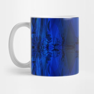 Etched Curtain in Royal Blue and Black Mug